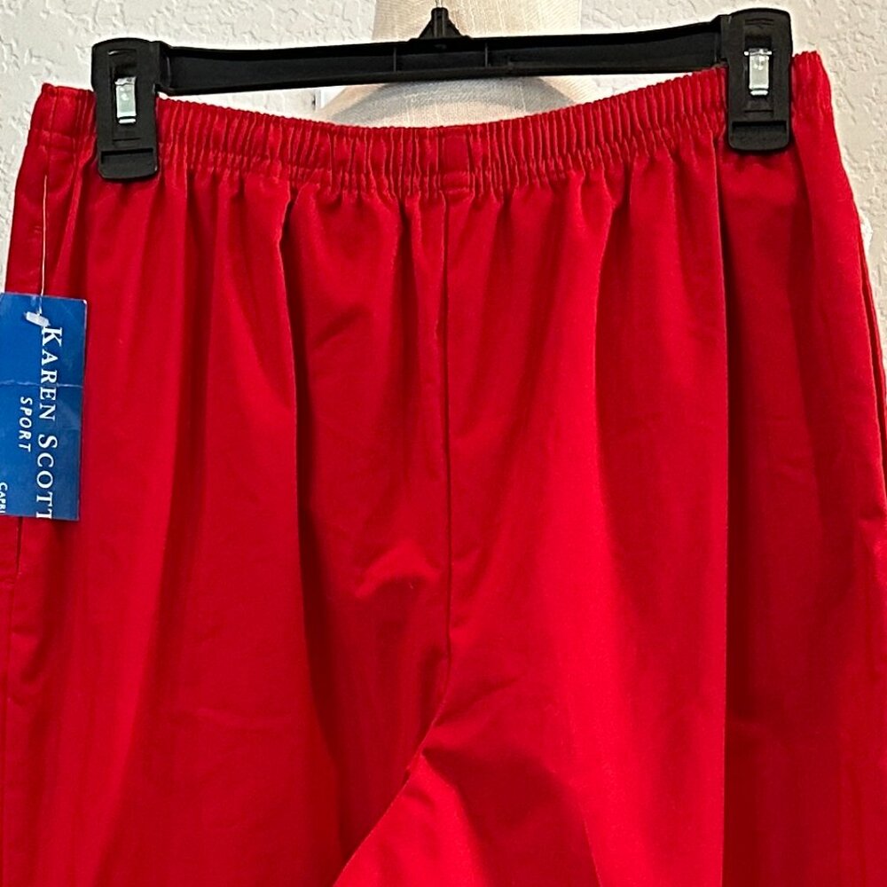 KAREN SCOTT SPORT Red Short Capri's - Picture 4 of 6